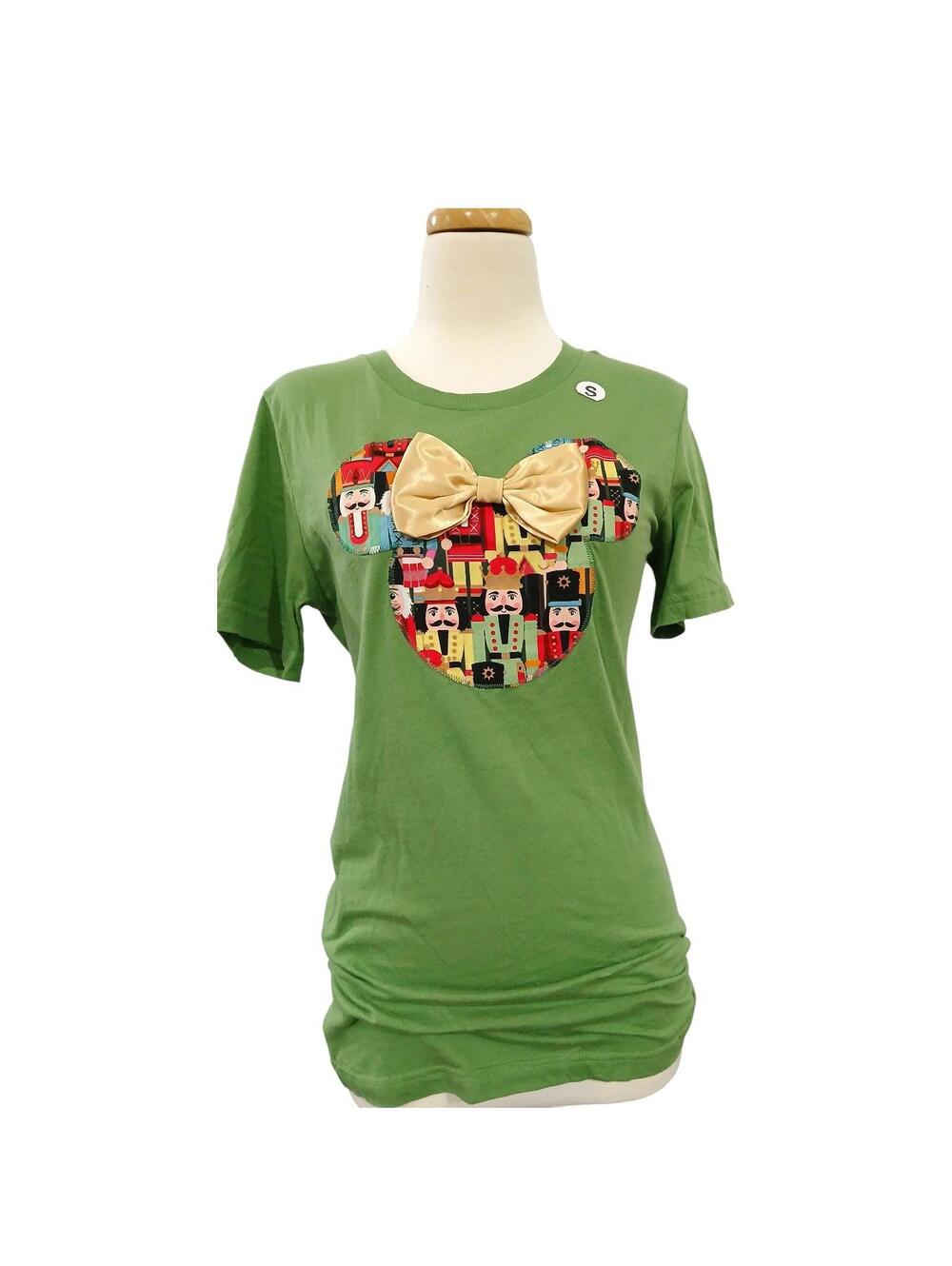 Green Nutcracker Minnie Mouse Head T-Shirt – Adult Size Small